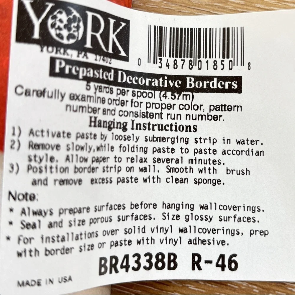 York wallpaper border